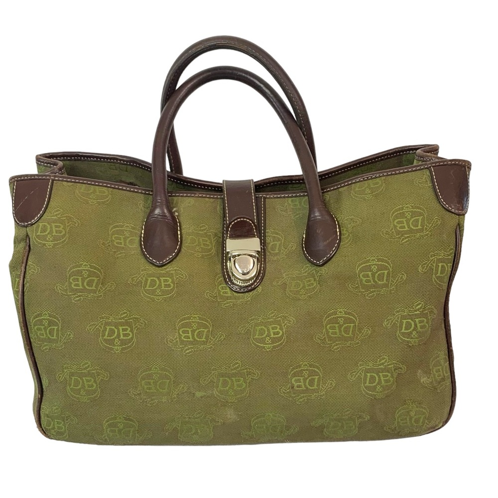 DOONEY & BURKE Monogram Canvas Leather Trim Satchel
